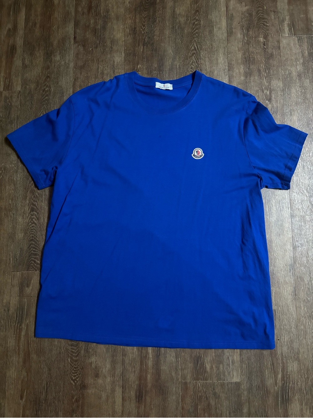 Moncler Royal Blue Short Sleeve Logo Tee